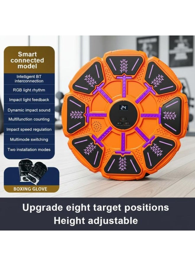 جهاز ملاكمة ذكي تفاعلي – جدار ملاكمة مضيء مزود بتطبيق وقفازات، معدات لياقة بدنية عائلية، تمرين لتخفيف الضغط، نظام تدريب رد الفعل، حل رياضي منزلي مدمج - Image 2